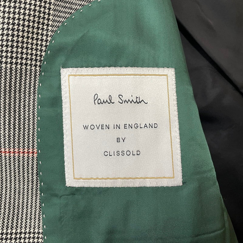 【中古品】【メンズ】 PAUL SMITH ポール・スミス GLEN CHECK 3PIECE SET UP SUIT グレンチェック 3ピース セットアップ スーツ トップス ボトムス ベスト 141-260817-ss-12-tei サイズ：M//※内部 汚れ有 カラー：チェック 万代Net店