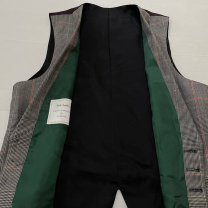 【中古品】【メンズ】 PAUL SMITH ポール・スミス GLEN CHECK 3PIECE SET UP SUIT グレンチェック 3ピース セットアップ スーツ トップス ボトムス ベスト 141-260817-ss-12-tei サイズ：M//※内部 汚れ有 カラー：チェック 万代Net店