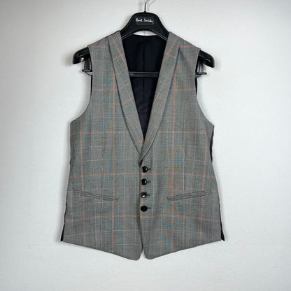 【中古品】【メンズ】 PAUL SMITH ポール・スミス GLEN CHECK 3PIECE SET UP SUIT グレンチェック 3ピース セットアップ スーツ トップス ボトムス ベスト 141-260817-ss-12-tei サイズ：M//※内部 汚れ有 カラー：チェック 万代Net店