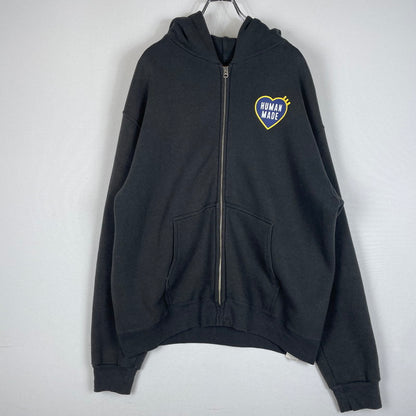 【中古品】【メンズ】 HUMANMADE ヒューマンメイド CLASSIC ZIPUP HOODIE HM28CS044 クラシック ジップアップ フーディー トップス パーカー 142-260603-ss-04-tei サイズ：L カラー：ブラック系 万代Net店