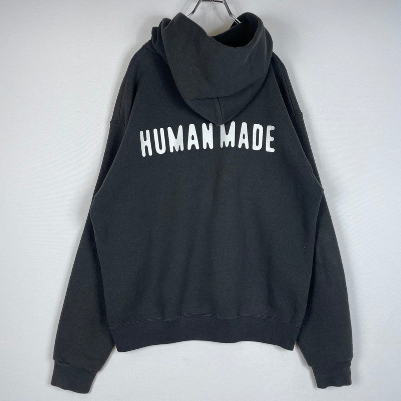 【中古品】【メンズ】 HUMANMADE ヒューマンメイド CLASSIC ZIPUP HOODIE HM28CS044 クラシック ジップアップ フーディー トップス パーカー 142-260603-ss-04-tei サイズ：L カラー：ブラック系 万代Net店
