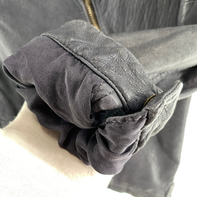 【中古品】【メンズ】 GIORGIO BRATO ジョルジオ ブラート レザージャケット カラーブルー 147-260722-ky-30-fuzh 万代Net店