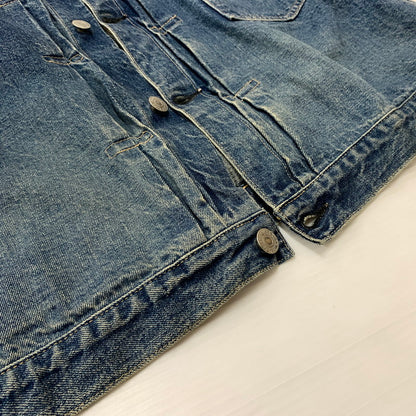 【中古品】【メンズ】 WAREHOUSE ウエアハウス 2ND HAND 1ST DENIM JACKET セカンドハンド ファースト デニムジャケット ライトアウター Gジャン 145-260531-ko-02-tei サイズ：42 カラー：インディゴ 万代Net店