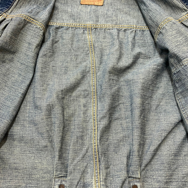 【中古品】【メンズ】 WAREHOUSE ウエアハウス 2ND HAND 1ST DENIM JACKET セカンドハンド ファースト デニムジャケット ライトアウター Gジャン 145-260531-ko-02-tei サイズ：42 カラー：インディゴ 万代Net店