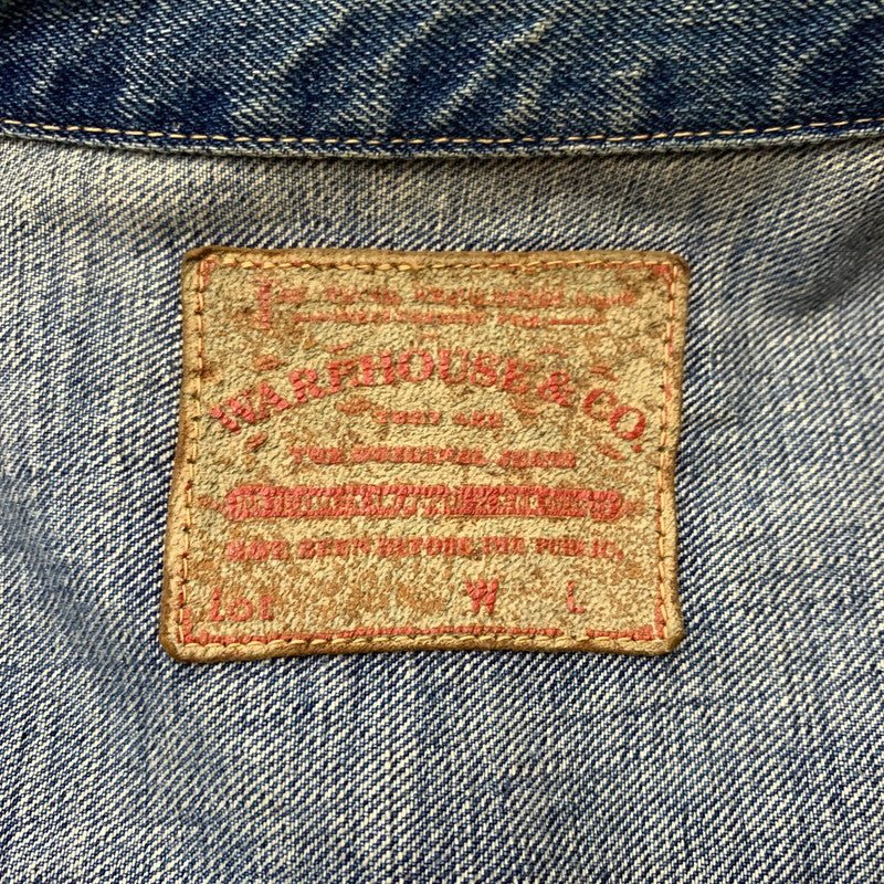 【中古品】【メンズ】 WAREHOUSE ウエアハウス 2ND HAND 1ST DENIM JACKET セカンドハンド ファースト デニムジャケット ライトアウター Gジャン 145-260531-ko-02-tei サイズ：42 カラー：インディゴ 万代Net店
