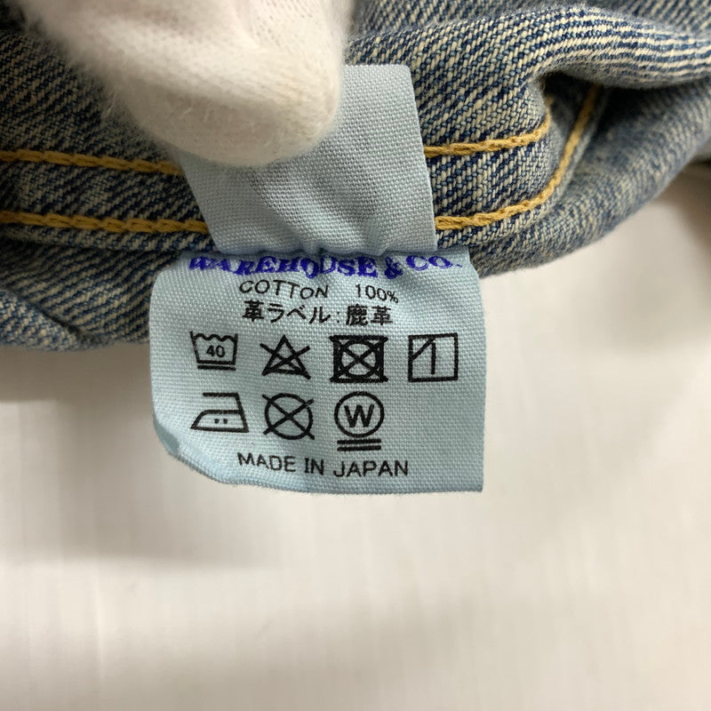 【中古品】【メンズ】 WAREHOUSE ウエアハウス 2ND HAND 1ST DENIM JACKET セカンドハンド ファースト デニムジャケット ライトアウター Gジャン 145-260531-ko-02-tei サイズ：42 カラー：インディゴ 万代Net店