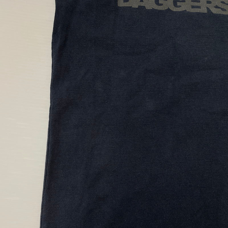 【中古品】【メンズ】 STUSSY ステューシー × CUSTOMADE NO3 DAGGERS DRAWN カスタムメイド ダガーズドローン 別注コラボ SKULL S/S TEE スカル ショートスリーブ Tシャツ 半袖トップス 142-260603-ss-07-tei サイズ：不明 カラー：ネイビー 万代Net店