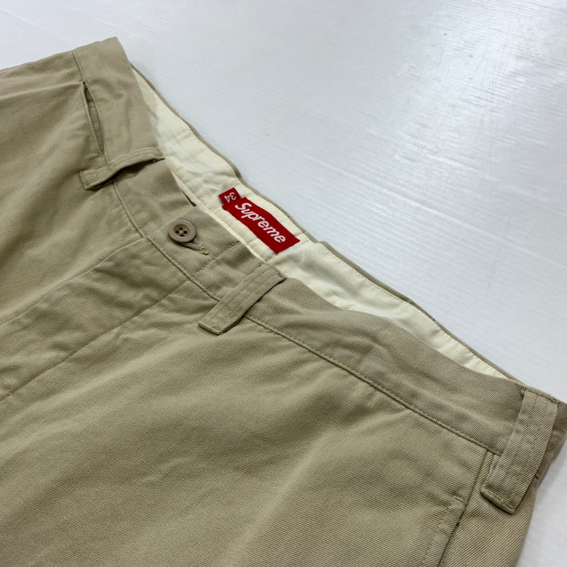 【中古品】【メンズ】 Supreme シュプリーム CHINO PANT チノパンツ ボトムス ワークパンツ 149-260602-ko-21-tei サイズ：34 カラー：ベージュ 万代Net店