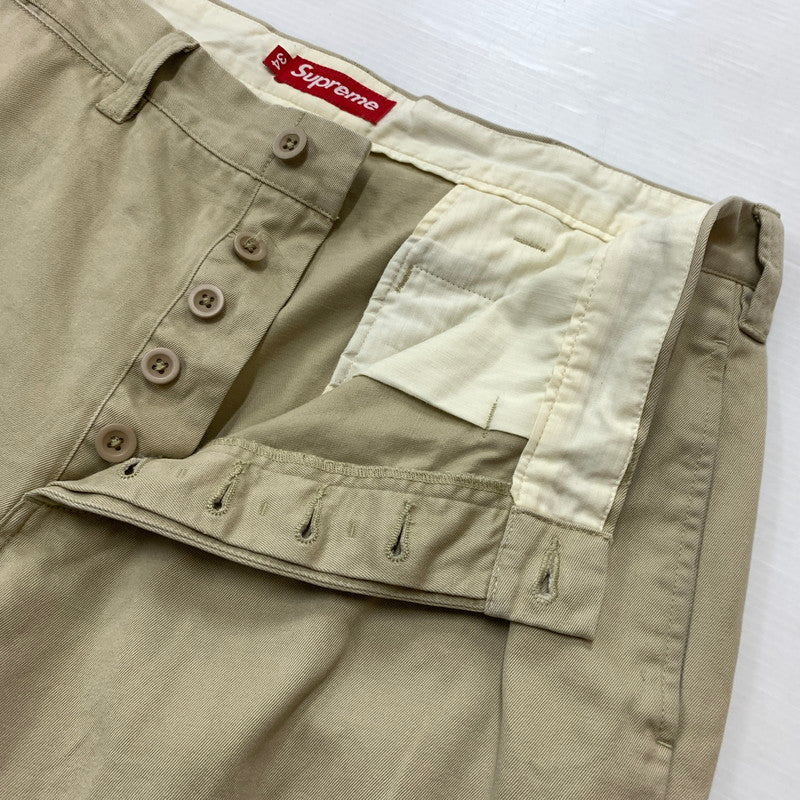 【中古品】【メンズ】 Supreme シュプリーム CHINO PANT チノパンツ ボトムス ワークパンツ 149-260602-ko-21-tei サイズ：34 カラー：ベージュ 万代Net店