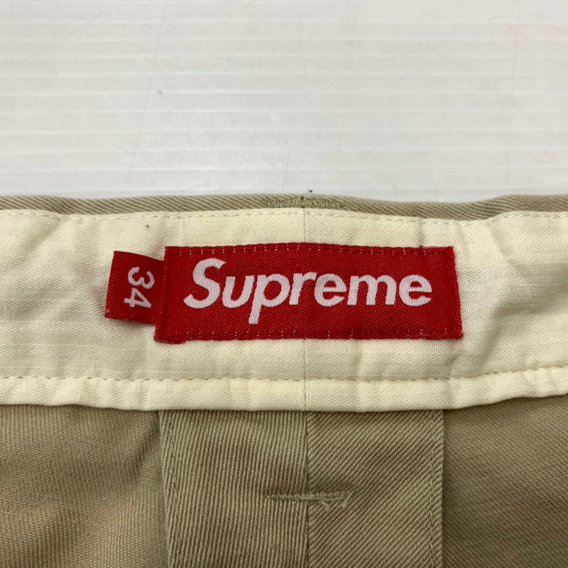 【中古品】【メンズ】 Supreme シュプリーム CHINO PANT チノパンツ ボトムス ワークパンツ 149-260602-ko-21-tei サイズ：34 カラー：ベージュ 万代Net店