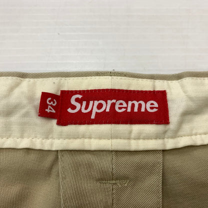 【中古品】【メンズ】 Supreme シュプリーム CHINO PANT チノパンツ ボトムス ワークパンツ 149-260602-ko-21-tei サイズ：34 カラー：ベージュ 万代Net店