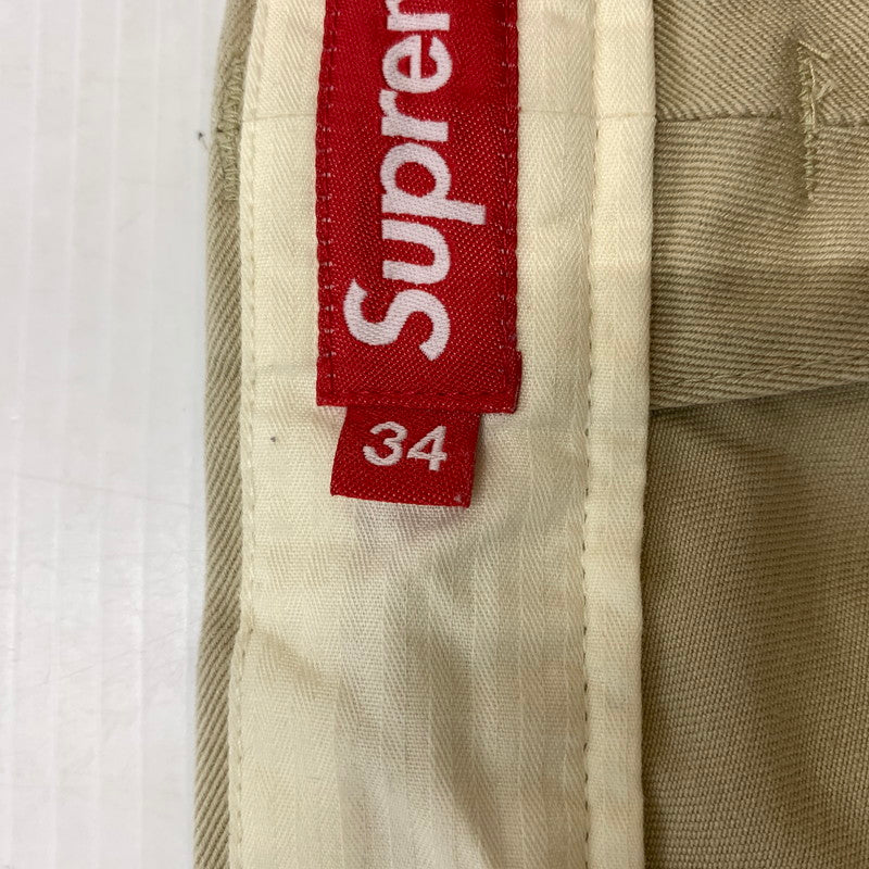 【中古品】【メンズ】 Supreme シュプリーム CHINO PANT チノパンツ ボトムス ワークパンツ 149-260602-ko-21-tei サイズ：34 カラー：ベージュ 万代Net店