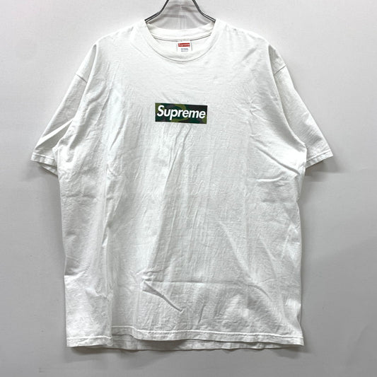 【中古品】【メンズ】 Supreme シュプリーム BOXLOGO S/S TEE CAMO ボックス ロゴ ショートスリーブ Tシャツ カモ トップス 半袖 149-260524-ko-01-tei サイズ：XL カラー：ホワイト 万代Net店