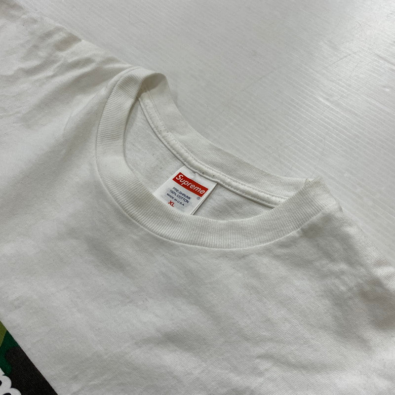 【中古品】【メンズ】 Supreme シュプリーム BOXLOGO S/S TEE CAMO ボックス ロゴ ショートスリーブ Tシャツ カモ トップス 半袖 149-260524-ko-01-tei サイズ：XL カラー：ホワイト 万代Net店