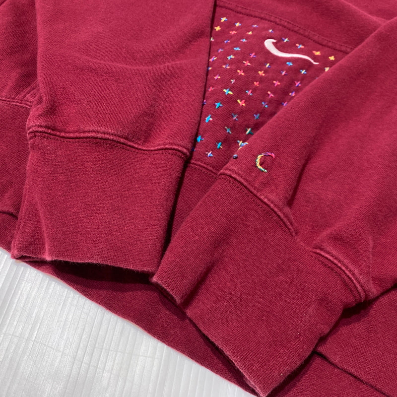 【中古品】【メンズ】 INNOCENCE NY イノセンス ニューヨーク × NIKE ナイキ 別注コラボ REBUILD PARKA 再構築 パーカー 長袖 トップス プルーオーバー 148-260824-sa-14-tei サイズ：XXL カラー：レッド 万代Net店