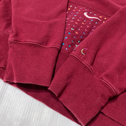 【中古品】【メンズ】 INNOCENCE NY イノセンス ニューヨーク × NIKE ナイキ 別注コラボ REBUILD PARKA 再構築 パーカー 長袖 トップス プルーオーバー 148-260824-sa-14-tei サイズ：XXL カラー：レッド 万代Net店