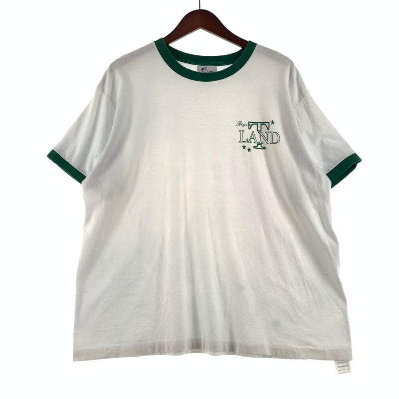 【中古品】【メンズ】 BOYS IN TOYLAND ボーイズイントイランド S/S RINGER NECK T-SHIRT BIT-23FW-101-WHT ショートスリーブ リンガーネック Tシャツ 半袖 トップス 145-260703-yo-01-tei サイズ：XL カラー：ホワイト 万代Net店