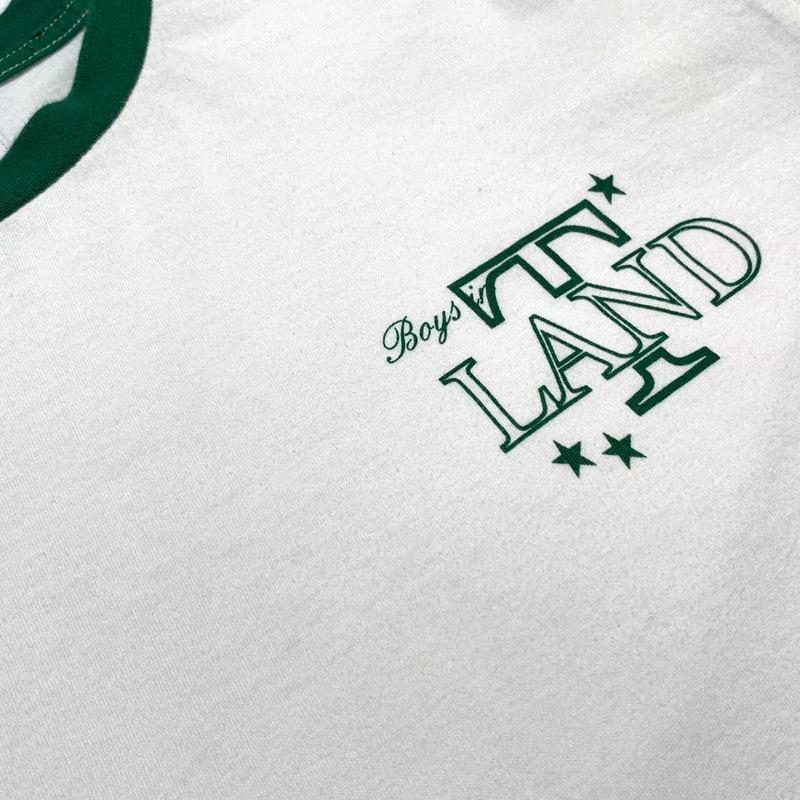 【中古品】【メンズ】 BOYS IN TOYLAND ボーイズイントイランド S/S RINGER NECK T-SHIRT BIT-23FW-101-WHT ショートスリーブ リンガーネック Tシャツ 半袖 トップス 145-260703-yo-01-tei サイズ：XL カラー：ホワイト 万代Net店