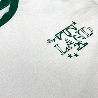 【中古品】【メンズ】 BOYS IN TOYLAND ボーイズイントイランド S/S RINGER NECK T-SHIRT BIT-23FW-101-WHT ショートスリーブ リンガーネック Tシャツ 半袖 トップス 145-260703-yo-01-tei サイズ：XL カラー：ホワイト 万代Net店