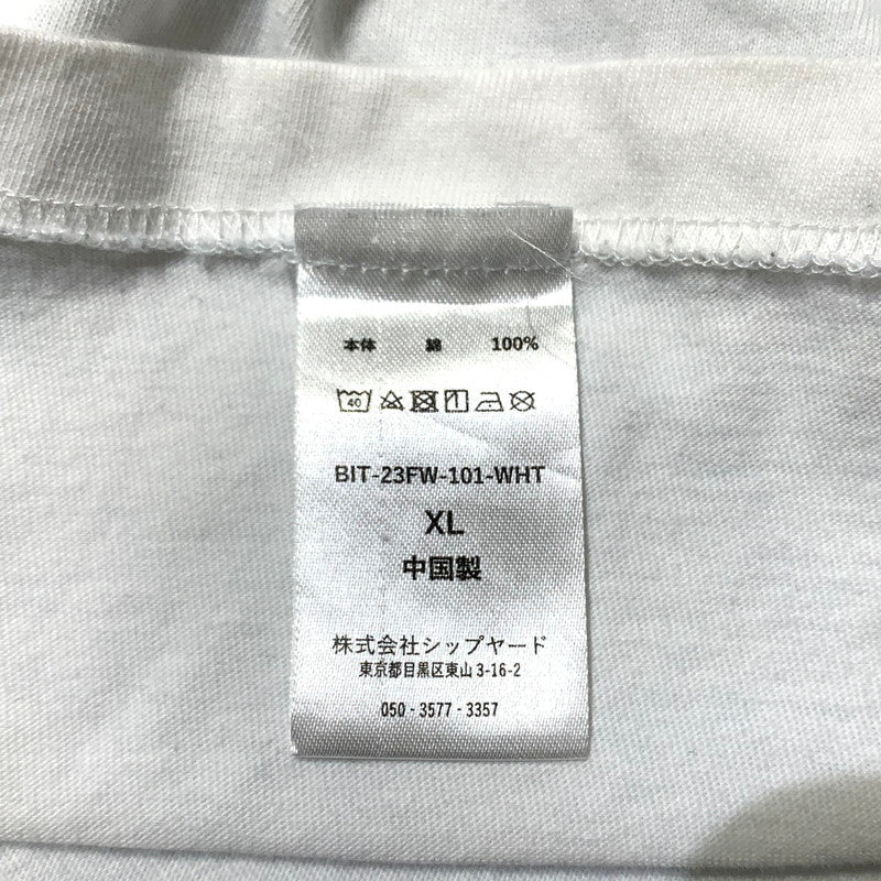 【中古品】【メンズ】 BOYS IN TOYLAND ボーイズイントイランド S/S RINGER NECK T-SHIRT BIT-23FW-101-WHT ショートスリーブ リンガーネック Tシャツ 半袖 トップス 145-260703-yo-01-tei サイズ：XL カラー：ホワイト 万代Net店
