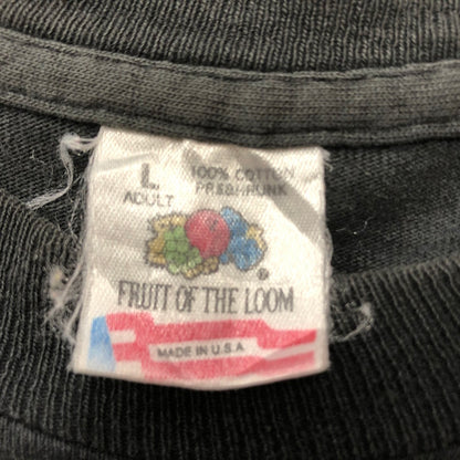 【中古品】【メンズ】 FRUIT OF THE LOOM フルーツ オブ ザ ルーム 90's NATIVE INDIAN PRINT TEE ネイティブ インディアン プリント Ｔシャツ 半袖 トップス 145-260711-sa-04-tei サイズ：L カラー：ブラック 万代Net店