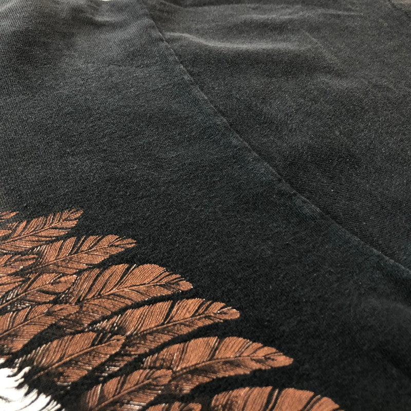【中古品】【メンズ】 FRUIT OF THE LOOM フルーツ オブ ザ ルーム 90's NATIVE INDIAN PRINT TEE ネイティブ インディアン プリント Ｔシャツ 半袖 トップス 145-260711-sa-04-tei サイズ：L カラー：ブラック 万代Net店