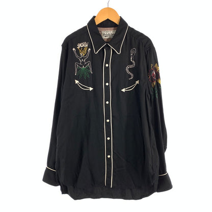 【中古品】【メンズ】 WACKO MARIA WESTERN SHIRT ワコマリア ウエスタンシャツ 長袖シャツ ブランド 古着 140-260614-gm-25-fuz サイズ：M カラー：ブラック 万代Net店