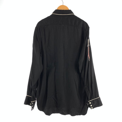 【中古品】【メンズ】 WACKO MARIA WESTERN SHIRT ワコマリア ウエスタンシャツ 長袖シャツ ブランド 古着 140-260614-gm-25-fuz サイズ：M カラー：ブラック 万代Net店