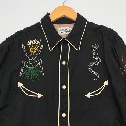 【中古品】【メンズ】 WACKO MARIA WESTERN SHIRT ワコマリア ウエスタンシャツ 長袖シャツ ブランド 古着 140-260614-gm-25-fuz サイズ：M カラー：ブラック 万代Net店