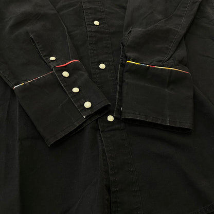【中古品】【メンズ】 USED ユーズド WESTERN L/S SHIRT ウエスタン ロングスリーブ シャツ 長袖トップス 145-260716-ss-05-tei サイズ：M カラー：ブラック 万代Net店