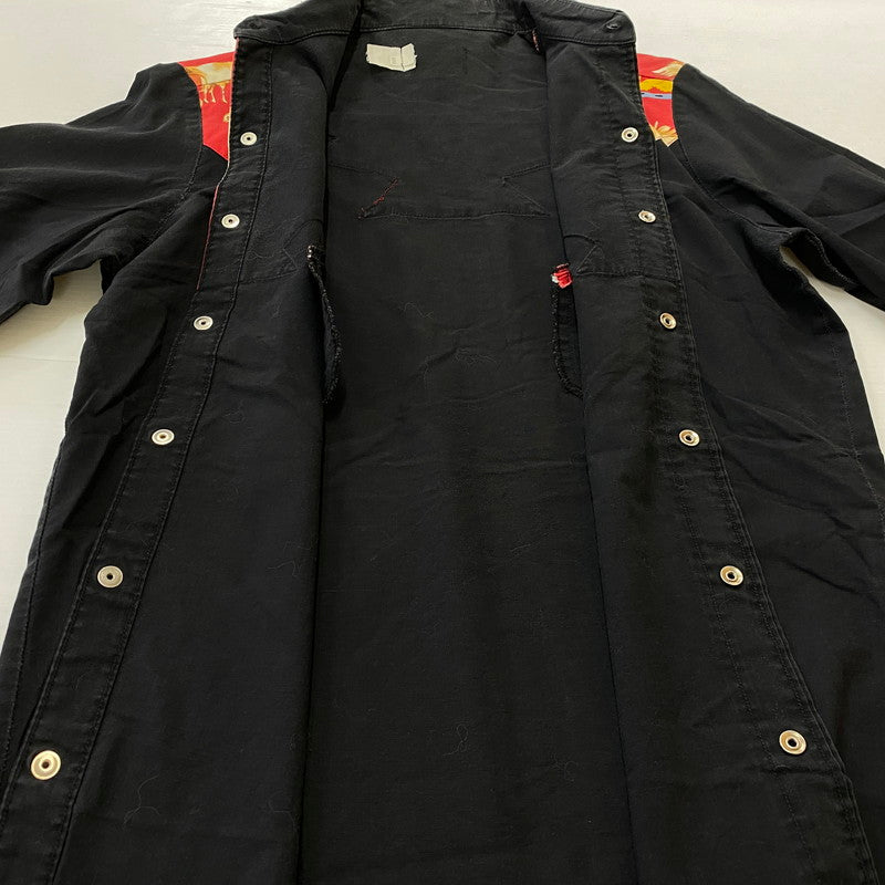 【中古品】【メンズ】 USED ユーズド WESTERN L/S SHIRT ウエスタン ロングスリーブ シャツ 長袖トップス 145-260716-ss-05-tei サイズ：M カラー：ブラック 万代Net店