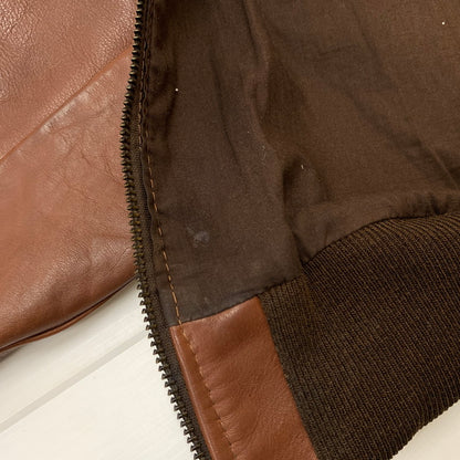 【中古品】【メンズ】 VANSON バンソン A-2 FLIGHT JACKET 6158 フライトジャケット ライトアウター レザージャケット ミリタリー 145-260531-ko-06-tei サイズ：36 カラー：ブラウン 万代Net店
