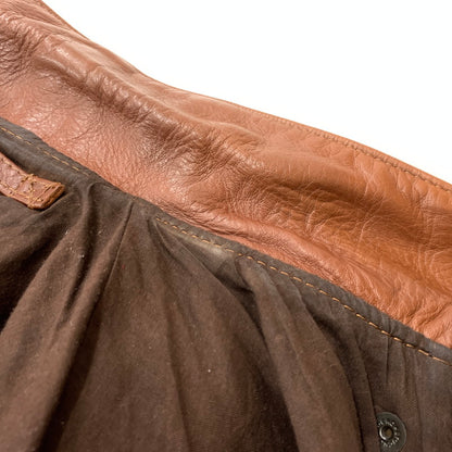 【中古品】【メンズ】 VANSON バンソン A-2 FLIGHT JACKET 6158 フライトジャケット ライトアウター レザージャケット ミリタリー 145-260531-ko-06-tei サイズ：36 カラー：ブラウン 万代Net店