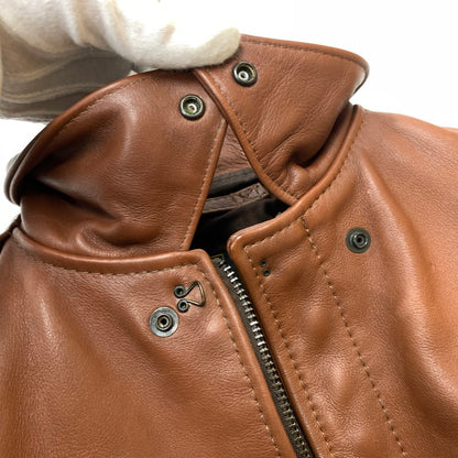 【中古品】【メンズ】 VANSON バンソン A-2 FLIGHT JACKET 6158 フライトジャケット ライトアウター レザージャケット ミリタリー 145-260531-ko-06-tei サイズ：36 カラー：ブラウン 万代Net店