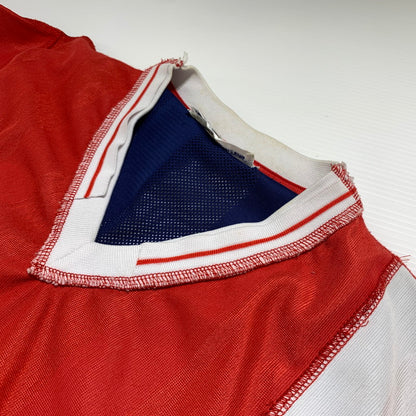 【現状渡し品】【メンズ】 COMME des Garcons コムデギャルソン DOCKING SOCCER TEE W12801 ドッキング サッカー Tシャツ 半袖 トップス 140-260531-ko-20-tei サイズ：M カラー：レッド 万代Net店