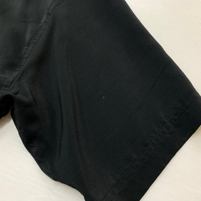 【中古品】【メンズ】 AVANTI アバンティ DRAGON SILK SHIRT ドラゴン シルクシャツ 半袖 トップス ボタンダウン 145-260626-ko-13-tei サイズ：XS カラー：ブラック 万代Net店