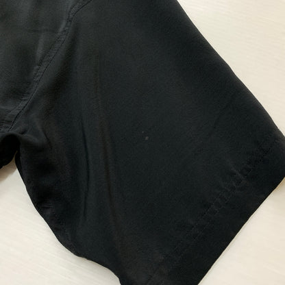 【中古品】【メンズ】 AVANTI アバンティ DRAGON SILK SHIRT ドラゴン シルクシャツ 半袖 トップス ボタンダウン 145-260626-ko-13-tei サイズ：XS カラー：ブラック 万代Net店