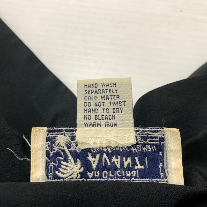【中古品】【メンズ】 AVANTI アバンティ DRAGON SILK SHIRT ドラゴン シルクシャツ 半袖 トップス ボタンダウン 145-260626-ko-13-tei サイズ：XS カラー：ブラック 万代Net店