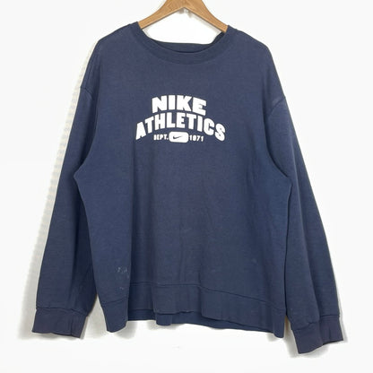 【中古品】【メンズ】 NIKE ナイキ 90's SWEAT SHIRT 90年代 スウェット シャツ 長袖 トップス 148-260801-sa-12-tei サイズ：M カラー：ネイビー 万代Net店