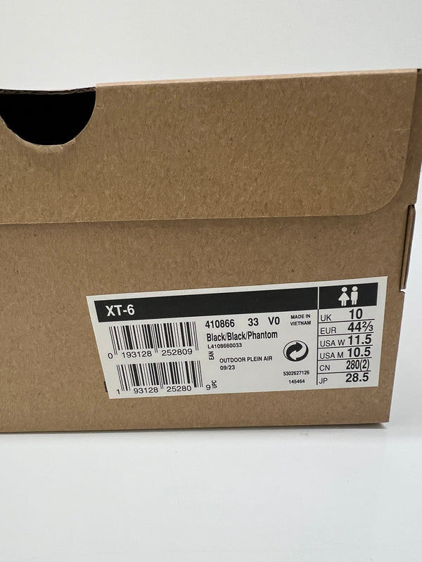 【中古品】【メンズ】 SALOMON サロモン XT-6 410866-33 エックスティーシックス スニーカー 靴 162-260718-kk-22-hon カラー：BLACK/BLACK/PHANTOM 万代Net店