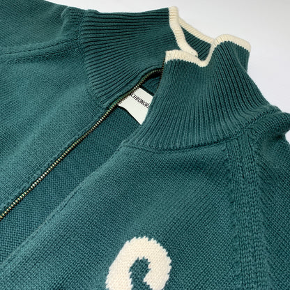 【中古品】【メンズ】 Anachronorm アナクロノーム INTIAL DRIVERS KNIT イニシャル ドライバーズ ニット ライトアウター フルジップジャケット 140-260720-ko-20-tei サイズ：3 カラー：グリーン 万代Net店