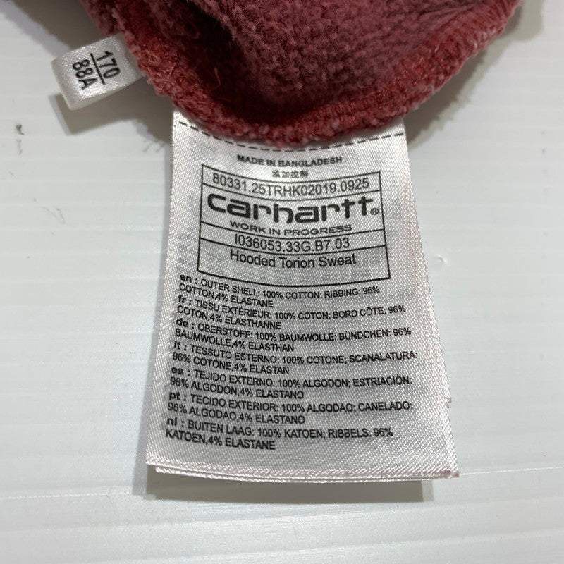 【現状渡し品】【メンズ】 Carhartt WIP カーハートワークインプログレス HOODED TORION SWEAT I036053 フーディ トリオン スウェット トップス プルオーバーパーカー 145-260531-ko-14-tei サイズ：S カラー：ピンク 万代Net店