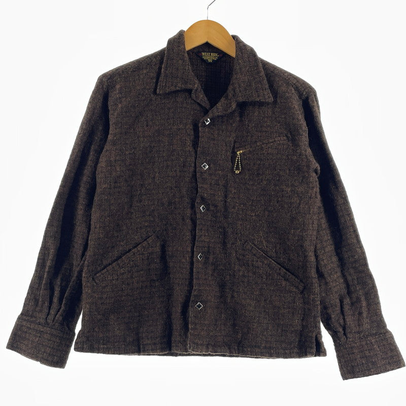 【中古品】【メンズ】 WESTRIDE ウエストライド WOOL SHIRT JACKET ウール シャツ ジャケット アウター 145-260807-sa-14-tei サイズ：S カラー：ブラウン 万代Net店