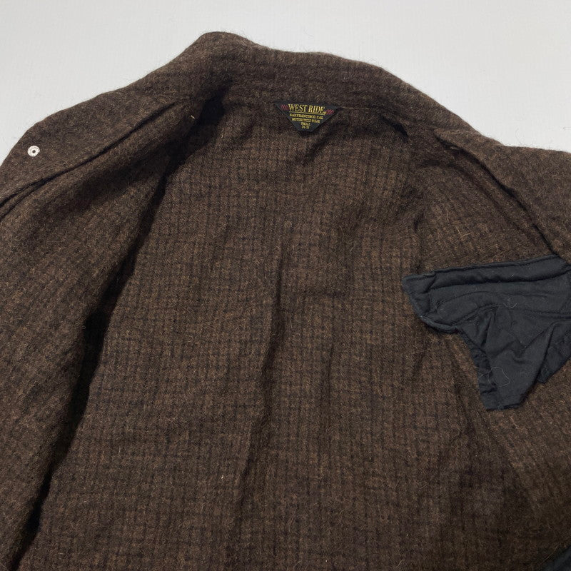 【中古品】【メンズ】 WESTRIDE ウエストライド WOOL SHIRT JACKET ウール シャツ ジャケット アウター 145-260807-sa-14-tei サイズ：S カラー：ブラウン 万代Net店