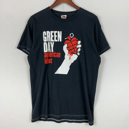 【中古品】【メンズ】 FRUIT OF THE LOOM フルーツオブザルーム 90～00's GREEN DAY "AMERICAN IDIOT" 90～00年代 グリーンデイ アメリカンイディオット Tシャツ 半袖 トップス 145-260806-yo-02-tei サイズ：M カラー：ブラック 万代Net店
