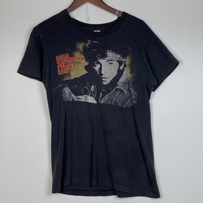 【現状渡し品】【メンズ】 SCREEN STARS スクリーン スターズ 80's VINTAGE BRUCE SPRINGSTEEN＆THE E STREET BAND TEE 80年代 ヴィンテージ ブルース スプリングスティーン バンド Tシャツ 半袖 トップス 145-260801-sa-07-tei サイズ：M カラー：ブラック 万代Net店