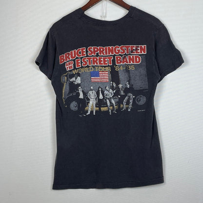 【現状渡し品】【メンズ】 SCREEN STARS スクリーン スターズ 80's VINTAGE BRUCE SPRINGSTEEN＆THE E STREET BAND TEE 80年代 ヴィンテージ ブルース スプリングスティーン バンド Tシャツ 半袖 トップス 145-260801-sa-07-tei サイズ：M カラー：ブラック 万代Net店
