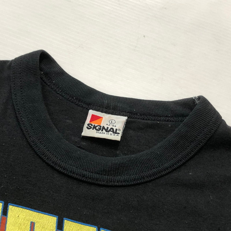 【中古品】【メンズ】 SIGNAL シグナル 80's VINTAGE JOURNEY "RAISED ON THE RADIO" TEE 80年代 ヴィンテージ ジャーニー レイズド オン ザ ラジオ Tシャツ 半袖 トップス 145-260711-sa-13-tei サイズ：L カラー：ブラック 万代Net店
