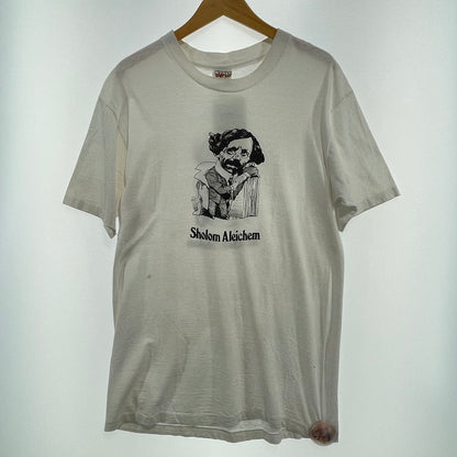 【中古品】【メンズ】 HANES 70'S-80'S ショーレム・アレイヘム プリント T ヴィンテージ 145-260818-nm-72-tei サイズ：L カラー：ホワイト 万代Net店
