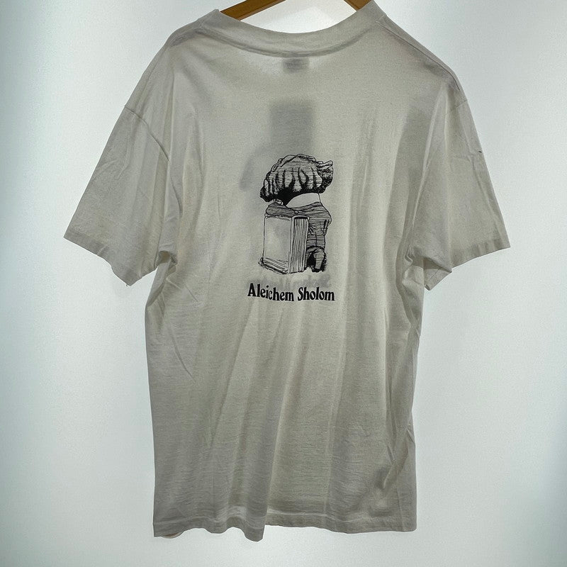 【中古品】【メンズ】 HANES 70'S-80'S ショーレム・アレイヘム プリント T ヴィンテージ 145-260818-nm-72-tei サイズ：L カラー：ホワイト 万代Net店